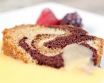 Marble cake with custard