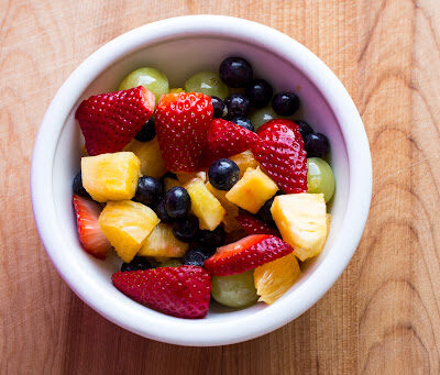 A bowl of fruit salad